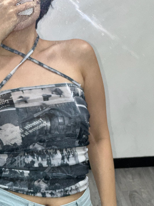 News Paper Tube Top